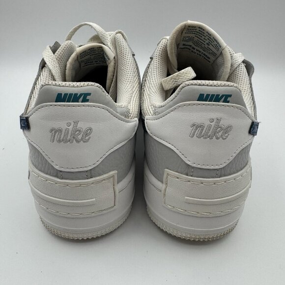 Nike Air Force 1 Shadow Low Womens Size 7 White Spruce Green Gray DR7856-100 - Picture 3 of 14